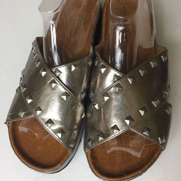 Comfortview women’s footbed studded sandals 10.5w - Picture 2 of 6